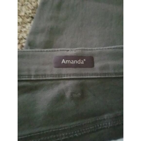 Gloria Vanderbilt Amanda Slimming Jeans Women sz 24W Short Gray Stretch Pants - Picture 7 of 14